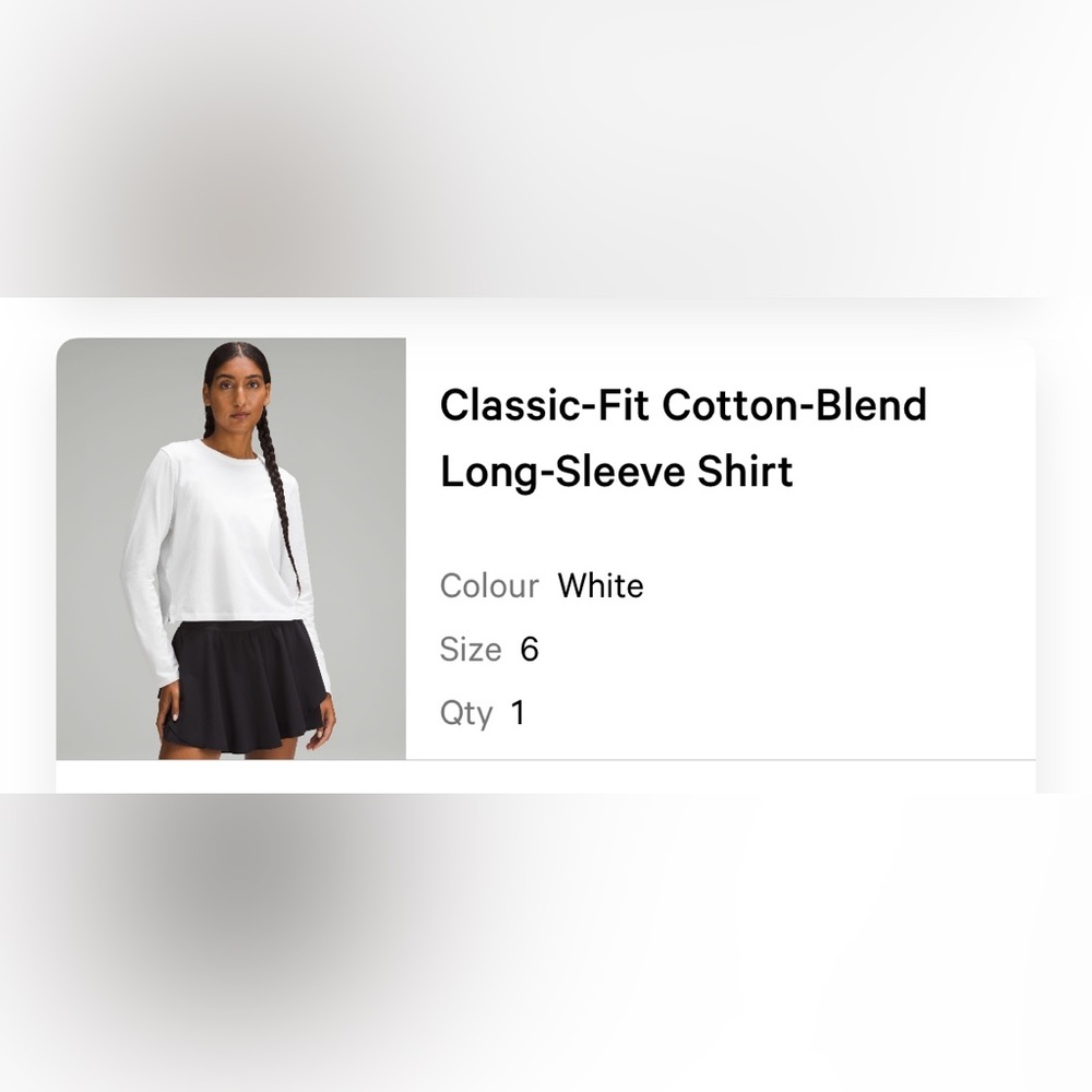 Lululemon cotton long sleeve